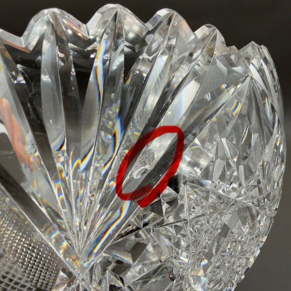 American Brilliant Period ABP Cut Glass Sawtooth Bowl Libbey 9” READ - Picture 6 of 16